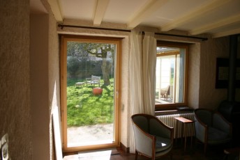 Porte fenêtre XL bois naturel